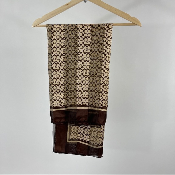 Coach Designer Signature Scarf Wrap